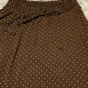 Joe Benbasset Chocolate A-Line Skirt with Dots
